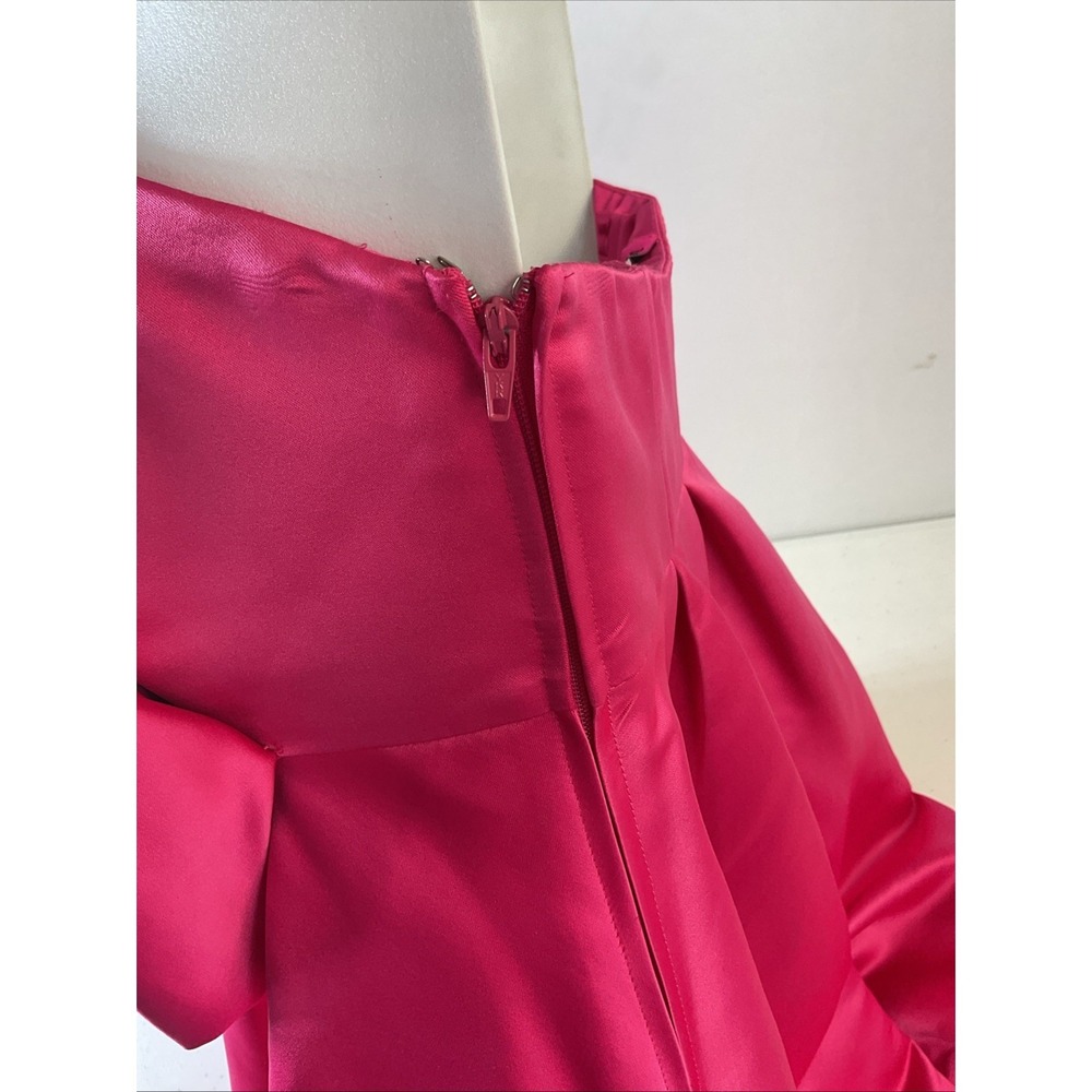 NEW Betsey Johnson Pink Strapless Party Prom HOCO Dress Size 2 Satin Bow flirty - Picture 3 of 9